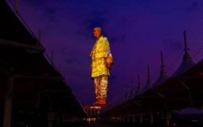 Enjoy a Wonderful Lighting View at Night On The Statue Of Unity Kevadia