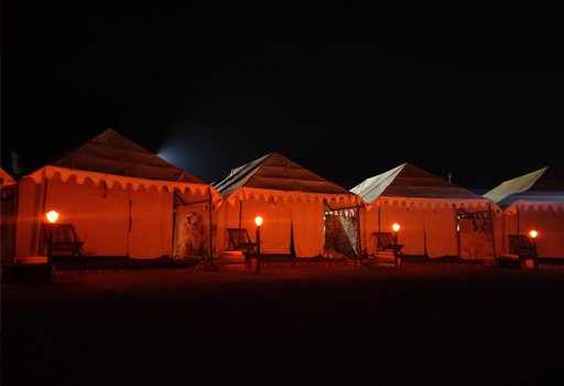 Unity Tent City at Night