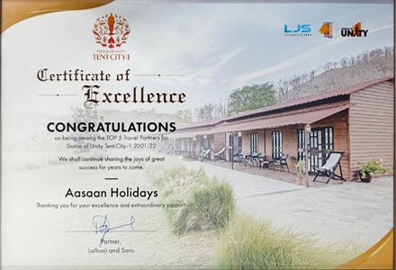 SOU Tent City 1 Certificate